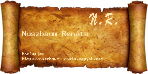 Nuszbaum Renáta névjegykártya