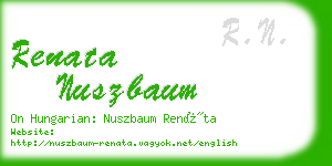 renata nuszbaum business card